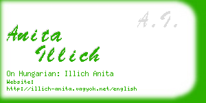 anita illich business card